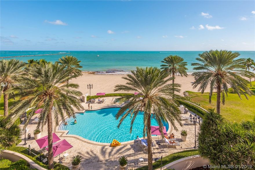 This magnificent ocean direct 3 bedroom, 3.5 bath unit redefines luxury living in one of Fisher Island's premiere building on oceanside. The unit has been completely renovated and professionally designed & decorated. It showcases: Italian wood floors, custom built-ins, a state of the art kitchen with top of the line appliances perfect for entertaining, an opened & closed kitchen, impact glass doors, automated smart home system, electrical window treatments, bedrooms with private terraces, east & west views of the Ocean, Fisher Island and Government Cut, located in the center stack of the building and many more features make this an exceptional unit. Live the Fisher Island in this elegant private oasis with custom accents. The furniture can be bought separately. Easy to show!