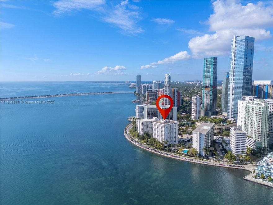 Enjoy clear views of Biscayne Bay from this well-positioned 2-bedroom, 2-bath residence in Bayshore Place Condo. Located on Brickell Bay Drive, the unit offers an eastern exposure that fills the space with natural light and a calm bay backdrop. The building sits directly across from the water and in one of the most convenient areas of Brickell, close to the Financial District, dining options, grocery stores, cafés, and waterfront parks. A valuable highlight of this residence is the inclusion of two assigned parking spaces, a rare benefit within the building and an important asset for future owners. This unit provides bay views, a solid layout, and immediate access to one of Miami’s most connected neighborhoods.