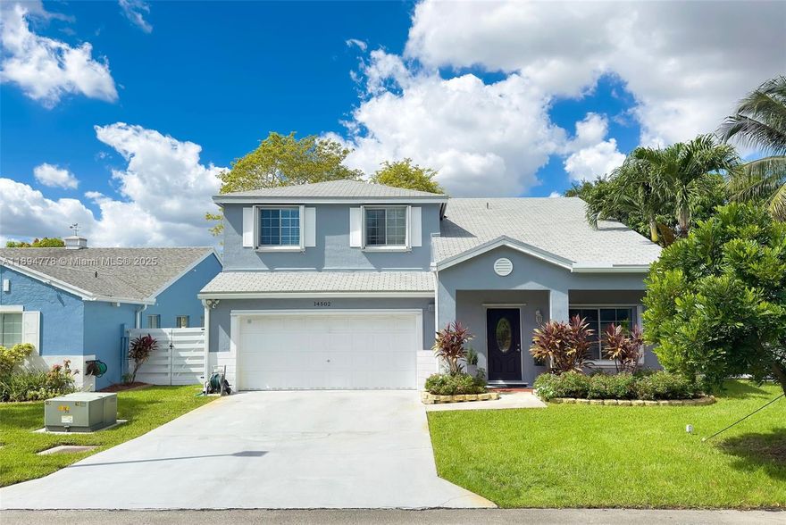 Beautifully maintained 4-bedroom, 2.5-bath, two-story corner 2 car garage home in the highly desirable Country Walk community. This spacious residence features accordion shutters throughout, a 7-year-old roof, 5-year-old A/C, a newer fence & irrigation well. The open layout includes a separate living room, dining area, and family room. The large master suite overlooks the garden, and bathrooms have been tastefully updated. Fenced yard with fruit trees & steps from a small park. Country Walk offers resort-style amenities including clubhouse, pool/jacuzzi, tennis, pickleball, basketball/volleyball courts, playgrounds, walking trails, Country square convenience store and 24-hour security patrol. Excellent location close to top-rated schools, shopping, restaurants, Zoo Miami  & major highways.
