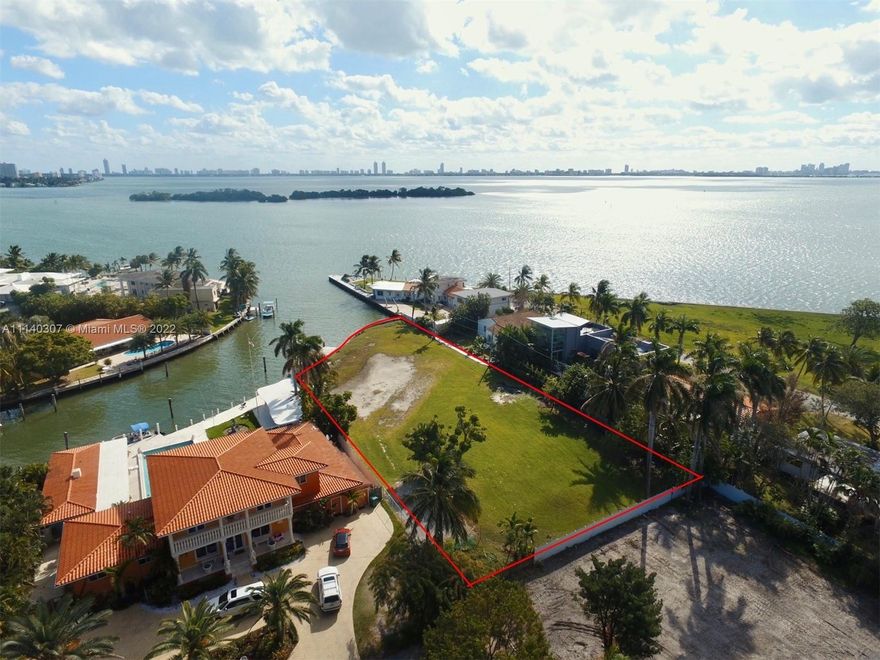 Incredible opportunity to build your waterfront dream home on coveted cul-de-sac in Belle Meade Pointe.  This 28,545 sq ft lot has 120 feet of water frontage.  Enjoy open bay views yet situated comfortably to provide quiet canal for boat dockage. Lot allows for a 15,000+ sf home as well as 100+ ft boat. There is ample room to include tennis or padel courts, a putting green, as well as a large lap pool. Proximity to the best schools in Miami including The Cushman School, Miami Country Day and up coming Avenues The World School!  Located in gated community of Belle Meade just minutes to Design District, Miami Beach and Airport.