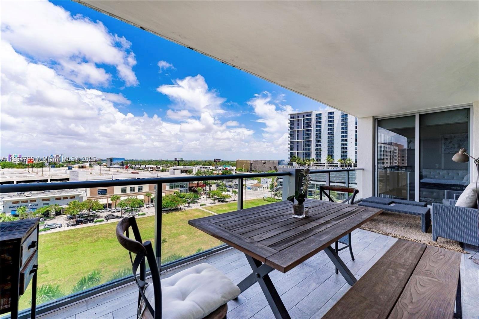 A beautiful 2 bed/2 bath unit located in the heart of Midtown! Fully furnished, with a custom kitchen with dining island, new water heater, and washer and dryer. The master bedroom bed and curtain are new, may not exactly be the same as in the pictures, but very similar. Stone floors throughout, 9 ft exposed concrete ceilings, and an oversized open terrace with glass railings. 2Midtown is a full-service tower offering renovated luxury common areas & amenities such as a fitness center, pool with towel service, steam room, sauna, concierge & valet parking. Downstairs, you will find some of the hottest restaurants and shops, blocks away from the Wynwood Art District and the Miami Design District.