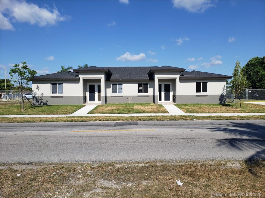 Brand new construction Duplex for sale off exit 6. Located on a oversized corner lot. Over 16,000 sq/ft. 2 units with 3 bedrooms and 2 bath per unit. 1360 sq/ft per unit. Porcelain tile, Impact windows and doors, wood cabinets, and kitchen appliances included. Property has new fence all around. Investors welcome, price to sell. Contact listing agent for more information. Showings by appointment.