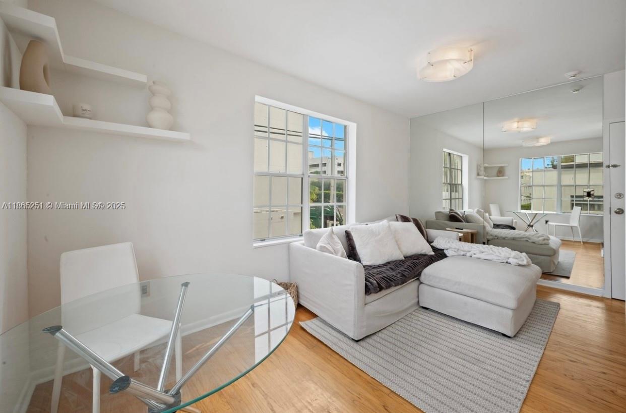 Turnkey income in the heart of South Beach! Modern 1BR/1BA corner condo at The St. George, offered fully furnished and currently leased for immediate returns from day one. Bright and efficient ~440 sf layout with central A/C, parquet/tile floors, and a sleek kitchen. Secure Art Deco building with gated entry, charming lobby, and on-site laundry. Unbeatable walkability: just minutes to the beach, Flamingo Park, South of Fifth, cafés, markets, and dining. Corner orientation brings natural light and added privacy. Perfect as a low-maintenance investment or chic pied-à -terre in a classic Miami Beach setting. Showings by appointment.