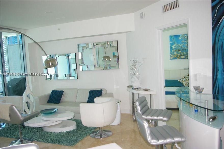 Spacious 2/2 at the The Wind Condo; located in the gated Riverfront Community right on the Miami River,  just steps from Brickell City Centre, Downtown - numerous dining, shopping, and entertainment options as well as close to the MetroMover. Enjoy beautiful views of the Miami River and Brickell City Center/Brickell Skyline. The property is bright and in excellent condition. The Wind Condo offers  top-notch amenities including a renovated pool, gym and spa/sauna.