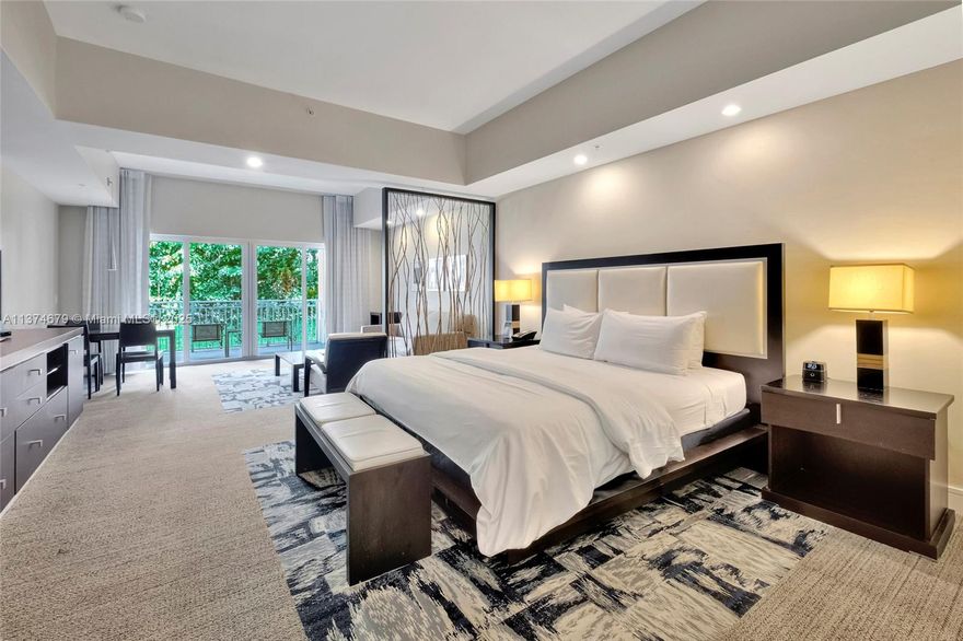 Beautifully finished and fully furnished studio unit at The Blue Resort with 705 square feet of living space. Currently in Provident's hotel program and can remain to generate immediate income while allowing owner use throughout the year. This unit features a bathroom with double vanity, shower, and bathtub, as well as a fully equipped kitchenette. The Blue features a restaurant, fitness center, 24 hour security, a spa, and a beautiful resort style pool. Located in the heart of Doral and walking distance to Downtown Doral and the Trump National Hotel & Golf Course, and just a short drive to City Place Doral, the airport, and Brickell/Downtown/Beaches. Condo association fee covers all utilities and amenities, including electricity, hot water, basic cable, WiFi, 24 hour security and more!