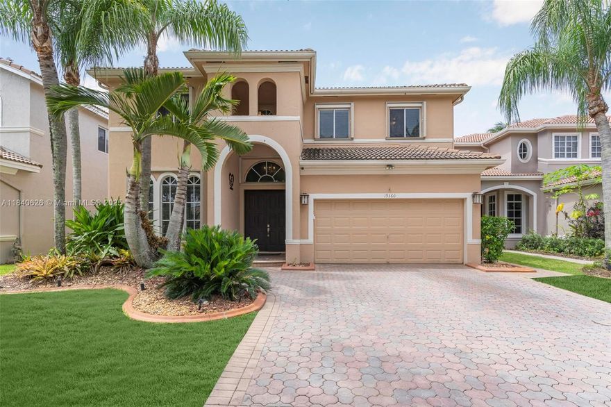 Come fall in love with this SPECTACULAR 6-bedroom, 4-bath home in the prestigious gated community of Laguna Isles! Perfectly positioned on a tranquil long lake! This home features a saltwater, heated pool + jacuzzi—your personal backyard retreat. Step inside & be greeted by soaring vaulted ceilings, fresh interior paint, diagonal-set tile and upgraded lighting & fans. Full bedroom and bath downstairs! The heart of the home is the stunning, newly remodeled kitchen, boasting brand-new appliances, designer cabinetry & luxurious countertops—an entertainer’s dream. Large kitchen island w/ ample storage space, gas stove, eat-in dining area! Updated bathrooms offer spa-like finishes. Lush landscaping, exterior lighting, extended driveway + accordion shutters This is a rare gem to hit the market.