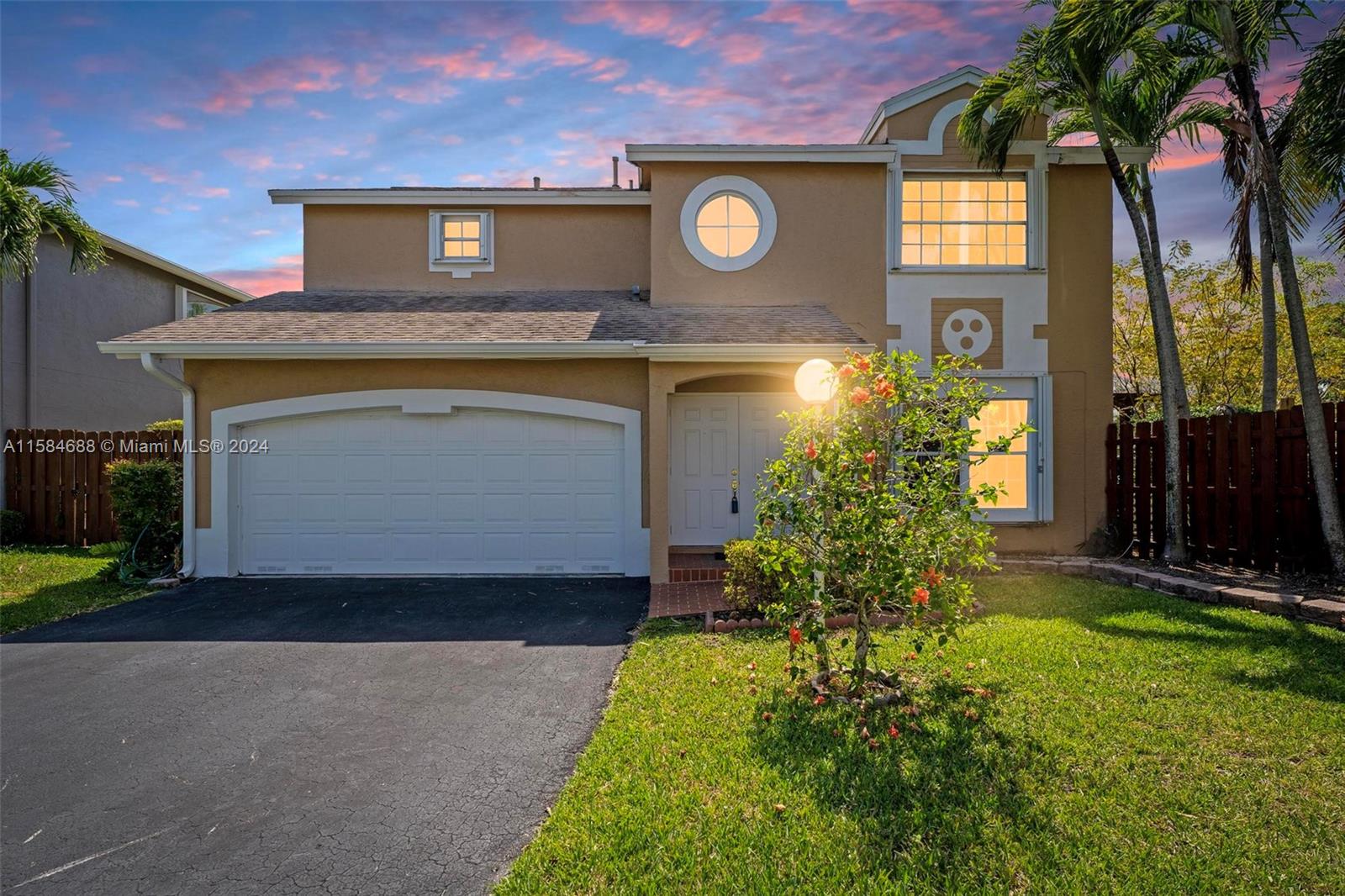 Welcome to waterfront living in the Doral Pines community! This recently remodeled 4/2.5 home offers unparalleled comfort & style. Newly painted in soothing tones & adorned with new vinyl plank flooring thru out. The heart of the home is the updated kitchen, boasting new cabinets & quartz counters, modern lighting. Gather with loved ones in the spacious living/dining area. Cozy family room/breakfast area adjoins the kitchen. 2nd floor bedrooms offer tranquil retreats views of the Trump golf course, wrap-around screened patio provides the perfect setting for al fresco relaxation. Add'l features include accordion shutters, fully useable 2 car garage, & Many more! BONUS tenants get access to the Exclusive Doral Park Country Club! Don't miss out on this opportunity! Schedule a viewing today!
