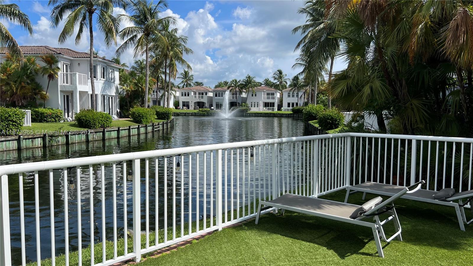 Come live the Aventura Lakes Lifestyle...A prestigious 24 hour gated community offering 2 pools, gym, clubhouse and so much more..Walk to fine dinning, shops, "A" rated schools and houses of worship. This 3/3.5 is nicely upgraded with stunning views of the waterway..Downstairs offers a nice open floor plan with views from every room. Huge fenced in patio perfect for young children and pets..Large master suite with custom walk in closet and 2 additional bedrooms which are very roomy...Desirable model with 2 balconies, and great location ...Pets welcome with some restrictions and $500 non refundable deposit..