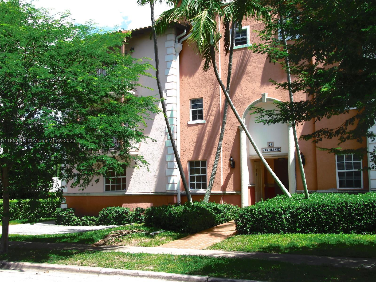 Great opportunity to live in this beautiful, well maintained building in the much sought after neighborhood of Coral Gables! This two bedroom two bath unit is freshly painted, on the first floor with easy parking access. Just a step away from Publix, Phillips Park, easy access to the Gables Trolley to Merrick, Trader Joe's, Miracle Mile and main highways and shopping. This quaint building has a community laundry facility and plenty of guest parking.