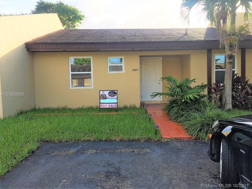 FHA Eligible Townhouse with Brand New Hurricane Proof Windows, New Bathroom, Crown Moldings, Freshly Painted, Wood Cabinets, Covered Patio with Tool Shed, Washer and Dryer inside unit, Family Friendly Community in Bent Tree. Low Association of $45 Monthly