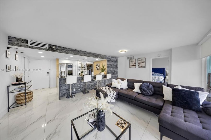 Step into luxury with this beautifully remodeled 2BR/2BA condo on the 14th floor of the prestigious Grand View Palace. Enjoy tranquil pool views and resort-style living in a full-service Intracoastal high-rise. This exceptional building offers 24-hour security, swimming pool, modern fitness center, waterfront restaurant, coffee shop, convenience store, barber shop, and additional retail—all just an elevator ride away. Ideally located between Miami and Fort Lauderdale Airports, with quick access to beaches, shopping, dining, and major highways. Showings by appointment only with the listing agent.