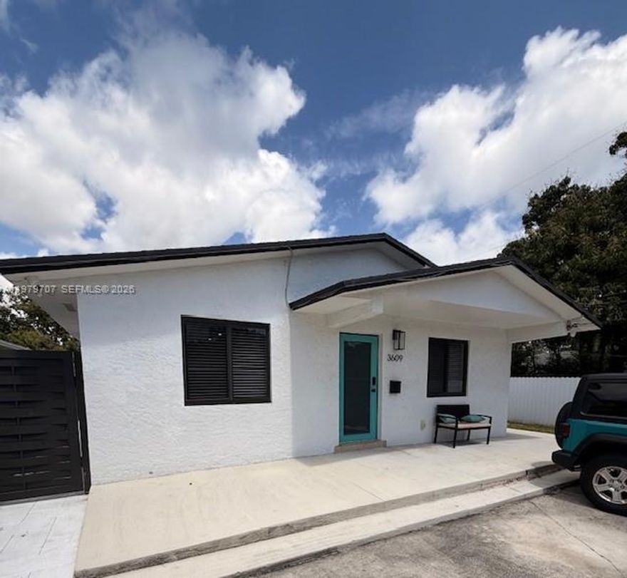 Beautifully newly updated 3-bedroom, 2-bath duplex in an exceptional location that truly lives like a single-family home. This bright and spacious residence features new flooring, freshly finished walls, a brand-new kitchen, and two completely brand-new bathrooms, along with fresh paint throughout, creating a modern and comfortable living environment. Hurricane-impact windows throughout provide both security and quiet enjoyment in this peaceful Coral Gables setting. The primary bedroom includes a private ensuite bathroom, offering comfort and privacy. 

The home also features a separate dining room and a large laundry room with full-size washer and dryer, plus additional space for storage. Step outside to a fenced outdoor area perfect for relaxing or enjoying time outdoors.

Located in one of the most desirable and convenient areas, just 5 minutes from Coral Gables,  7 minutes to Coconut Grove. Nearby is Miami International Airport, and the University of Miami. Enjoy nearby green space for walking your dog or take a short stroll to a new neighborhood dog park.

This is truly one of the best rental opportunities available in the area.