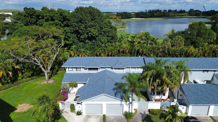 Located in one of Doral’s most established and desirable communities, this fully renovated 3-bedroom, golf-front home offers space, light, and openness rarely found in newer developments. Set within Doral Oaks and surrounded by mature landscaping, the property provides a private and serene environment. Ideally located in the heart of Doral with excellent access to major roadways, and close to top-rated schools, parks, shopping, and dining. The home has been thoughtfully renovated with a clean, modern design. Natural light fills the open living areas, featuring double-height ceilings, wood flooring, custom wall panels, and concealed doors. The designer kitchen includes quartz countertops, new appliances, a large walk-in pantry, and an island ideal for daily living and entertaining. Floor-to-ceiling sliding glass doors open to a spacious terrace with direct golf course views, creating seamless indoor-outdoor living. The primary suite is located on the second level with a fully renovated spa-style bathroom, LED lighting, glass enclosures, and oversized his-and-hers walk-in closets. Two additional bedrooms are on the main level. Additional features include a new roof (2023), covered garage with independent entrance, parking for up to four vehicles in front of the home, guest parking across the property, and all curtains and light fixtures included. Residents enjoy access to the Country Club Doral with golf,pool, tennis, gym, and more. Easy to show, see Broker Remark.