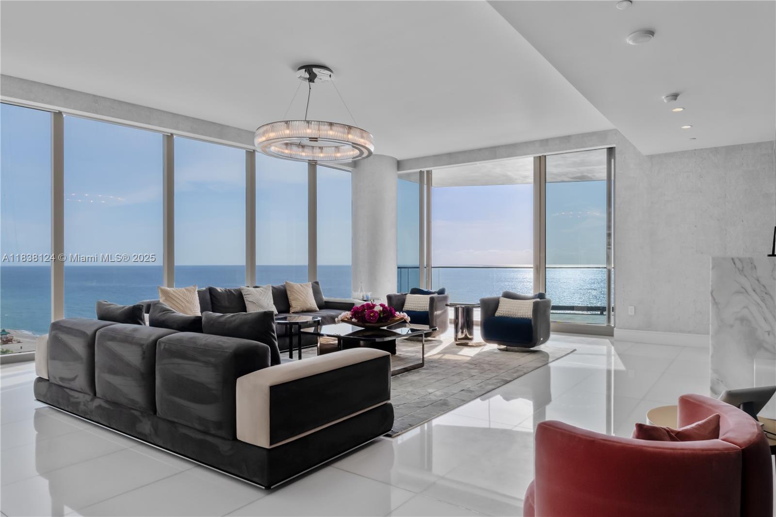 Welcome to a residence where dreams meet the sea — a spellbinding 4-bedroom, 5.5-bath sanctuary in the exclusive Boutique North Tower at The Estates at Acqualina. Fully turnkey adorned with Fendi and Bentley furnishings, designer finishes, and a glowing fireplace, this oceanfront jewel whispers elegance in every corner.
Step out to two grand terraces and discover your private summer kitchen and sauna — the perfect stage for sunrise serenades and sunset sighs. Here, life unfolds like a fable: five-star dining at Avra, a world-class spa, a Karl Lagerfeld designed lobby, an ice skating rink a bowling alley, cinema with a starlight roof, and even dual Formula One simulators await. At Acqualina, every day is enchanted — and this is your happily ever after by the sea.
