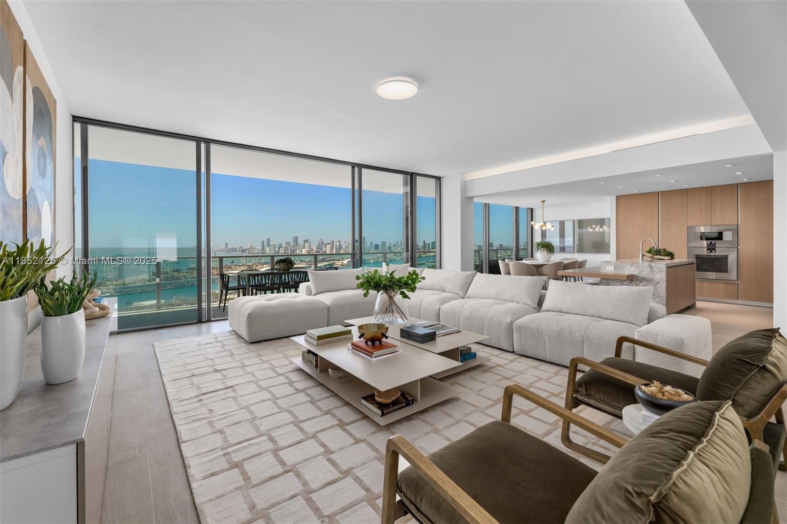 Welcome to Canopy Residence 4102, a stunning 3,000 sq. ft. sky-high retreat on the 41st floor. This 3-bedroom, 3.5-bathroom + den residence boasts an impressive 95 linear feet of unobstructed views, showcasing Miami’s most coveted islands and breathtaking downtown sunsets. Five Park Miami Beach—the tallest tower in Miami Beach—sets a new standard with an exceptional suite of amenities, including a resident-only, full-service beach club, in-room dining, Café Flora, spa and salon services, screening room, working lab with private offices, and more. Two dedicated Escalade house cars provide transportation to your destinations in Miami Beach and the beach club. Experience elevated living at Five Park.