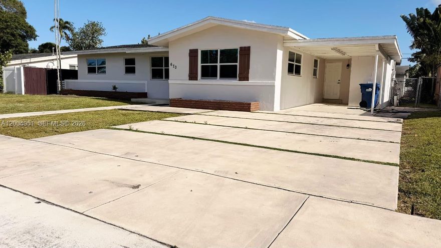 Spacious 4-bedroom, 3-bath residence featuring a bright and refreshed interior with freshly painted white walls and brand-new white kitchen cabinets that give the home a clean, modern feel. The layout offers excellent flexibility with multiple living areas and additional space that can be adapted to different needs, whether for work, guests, or extended living.
Located in a quiet and well-established residential community with a strong neighborhood feel, just minutes from Aventura and North Miami Beach. Conveniently situated near community centers, places of worship, and a variety of shopping and dining options, with easy access to I-95 for daily commuting.