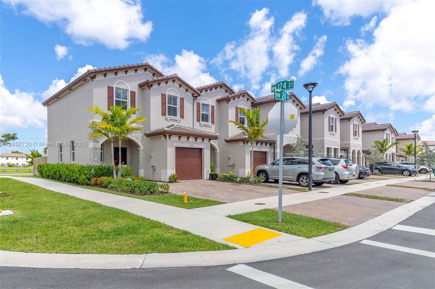 Step into this stunning 3-bedroom, 2.5-bath corner townhome, where extra privacy and natural sunlight make every room feel bright and welcoming. The stylish kitchen boasts stainless steel appliances and sleek modern finishes, while a full-size washer and dryer add everyday convenience. Outside, your private backyard is an entertainer’s dream—complete with a luxury-finished pergola and lush, low-maintenance artificial grass, perfect for weekend BBQs or quiet evenings under the stars.

Within this vibrant gated community, you’ll enjoy resort-style living with a fully equipped gym, sparkling pool, children’s playground, and a chic clubhouse with a full kitchen for hosting friends and family. Plus, with 24/7 security, you’ll have peace of mind and comfort every day.