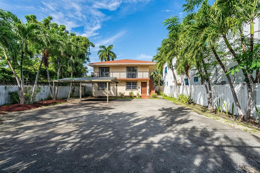 Location, Location! This amazing duplex built in 1989 offers endless possibilities. You can choose to keep it as is and enjoy the rental potential of the 5/3 per unit 1826 sqft, use it as an Airbnb, or convert it into a 4-plex. The front unit features 2 bedrooms and 1 bathroom, while the rear can be a 3-bedroom, 2-bathroom unit for top and bottom units, with plenty of space to add a kitchen for the rear units. The property provides ample parking for tenants and includes a gate for added security. Conveniently located near Coral Gables, Coconut Grove, renowned restaurants, and major highways, this property is a fantastic investment opportunity with flexible options.
Roof is 7-9 years old, 4 central a/c, washer dryer