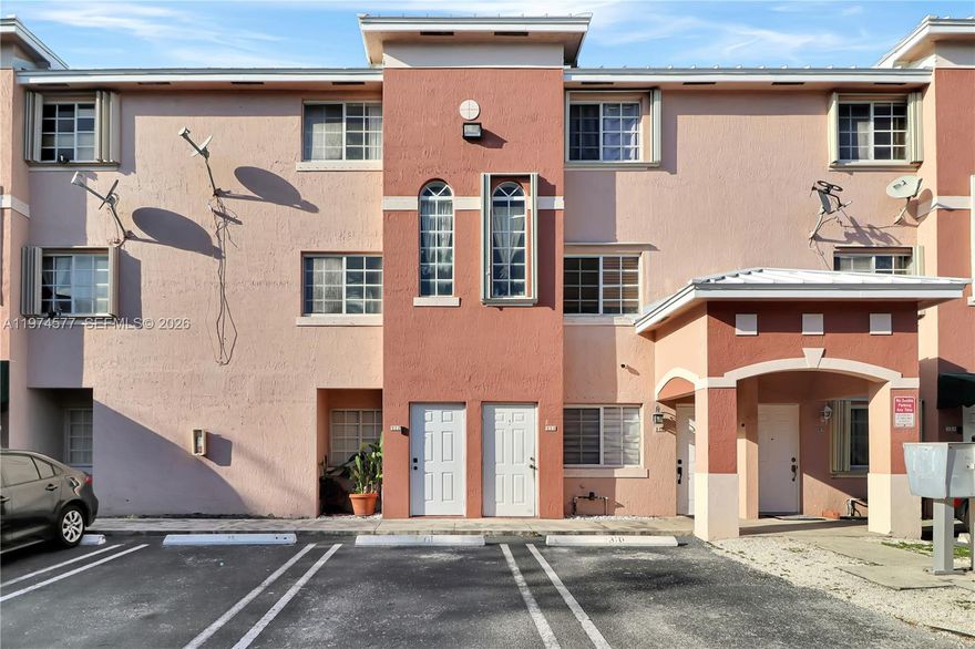 Experience effortless living in this sleek two-story unit that feels like a townhome, complete with a private first-floor entrance and second story living. Fully refreshed with brand-new vinyl flooring and a modern updated kitchen, this home is move-in ready and styled to impress. Perfectly located in a prime central hub just minutes from FIU, top shopping, dining, and major expressways making every commute a breeze. Hablamos español!