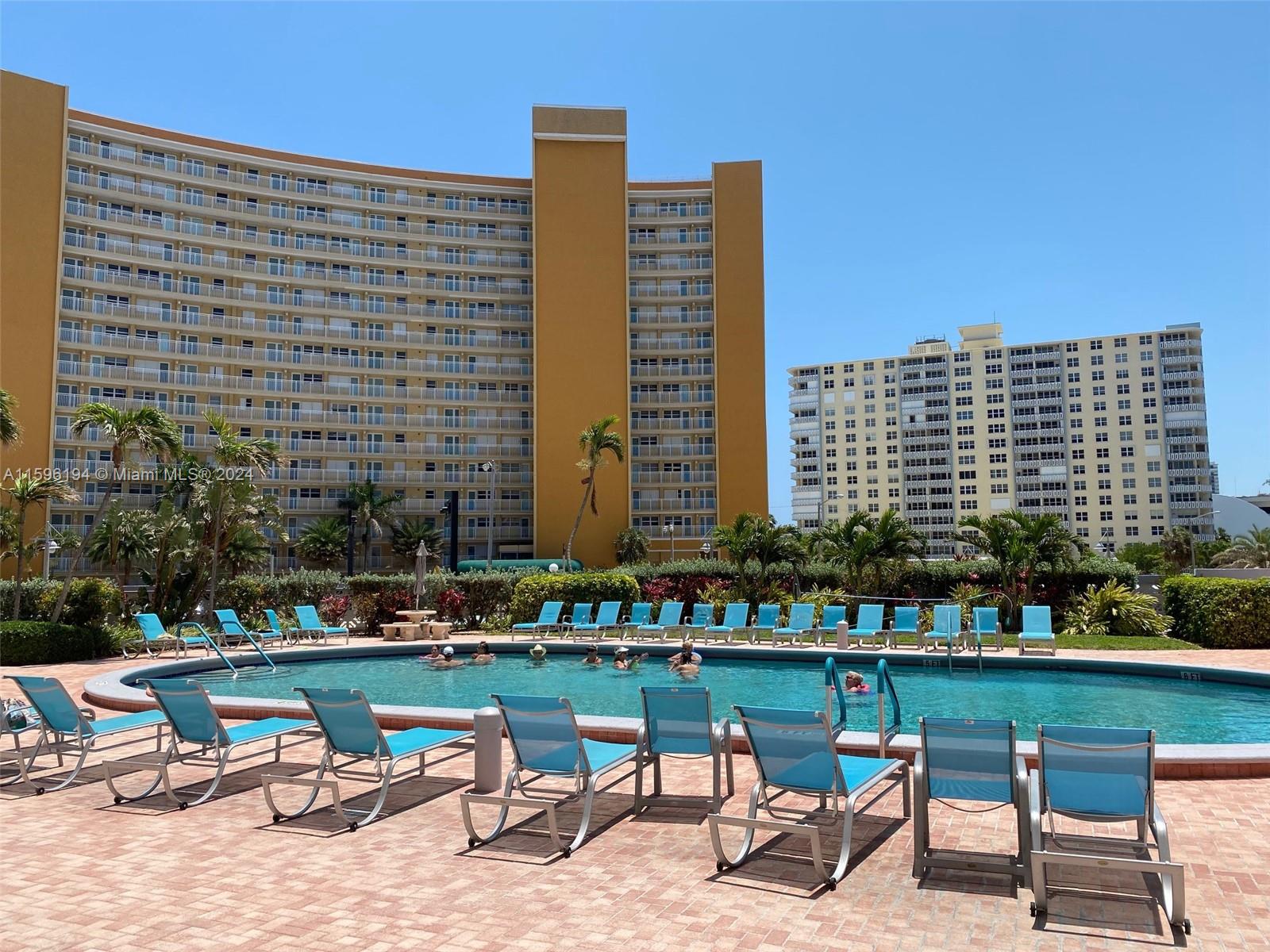 OCEAN VIEW AND POOL SIDE . 1 bed, 1 and 1/2 bath condo in the heart of Pompano Beach. This unit has been completely updated. Brand new A/C. Granite counters and stainless steel appliances. Unit comes furnished.One of the Pompano's finest and best managed buildings. New exterior and lobby recently updated. Condo comes with plenty of amenities: storage, gym, pool, game room, club house, library, billiards, BBQ's and Tiki Huts. Garage parking for one car and two storage spaces. Located directly across the street from the beach and walking distance to the new Pompano Beach Pier, shopping, dining and water sports activities. There are no up coming assessments. Association is in good financial standing.Very good reserves.
