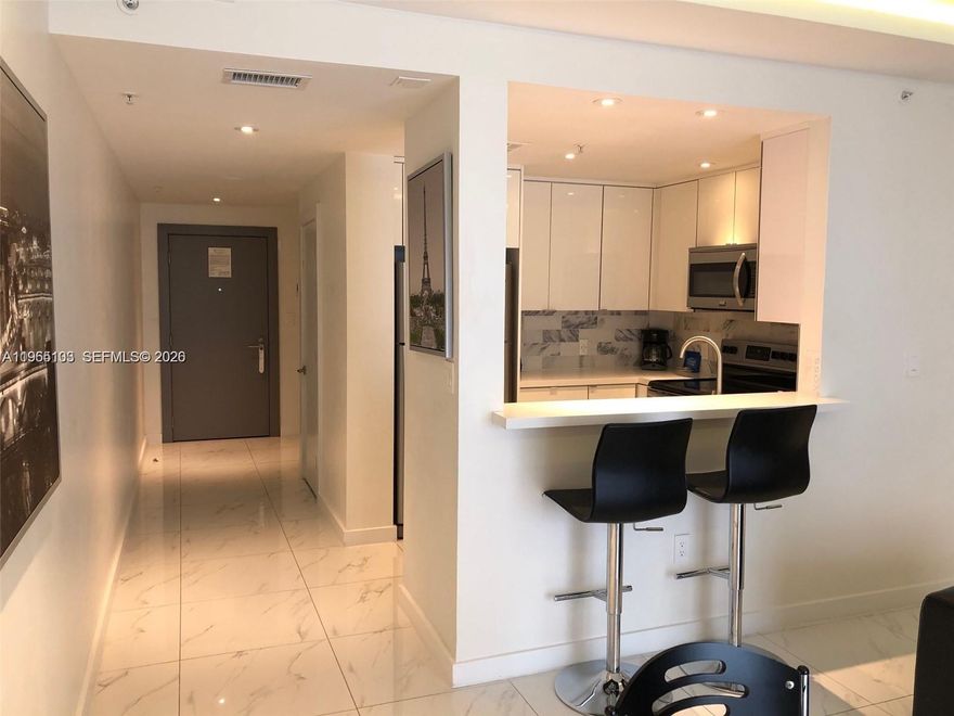 Available April 1st -Stunning furnished 1-bedroom apartment in the heart of Brickell. Fortune House is a luxury building offering full hotel amenities: heated pool, fully equipped gym, 24hr security, restaurant, bar, and on-site management. It is located close to public transportation, restaurants, and shops. Includes parking!