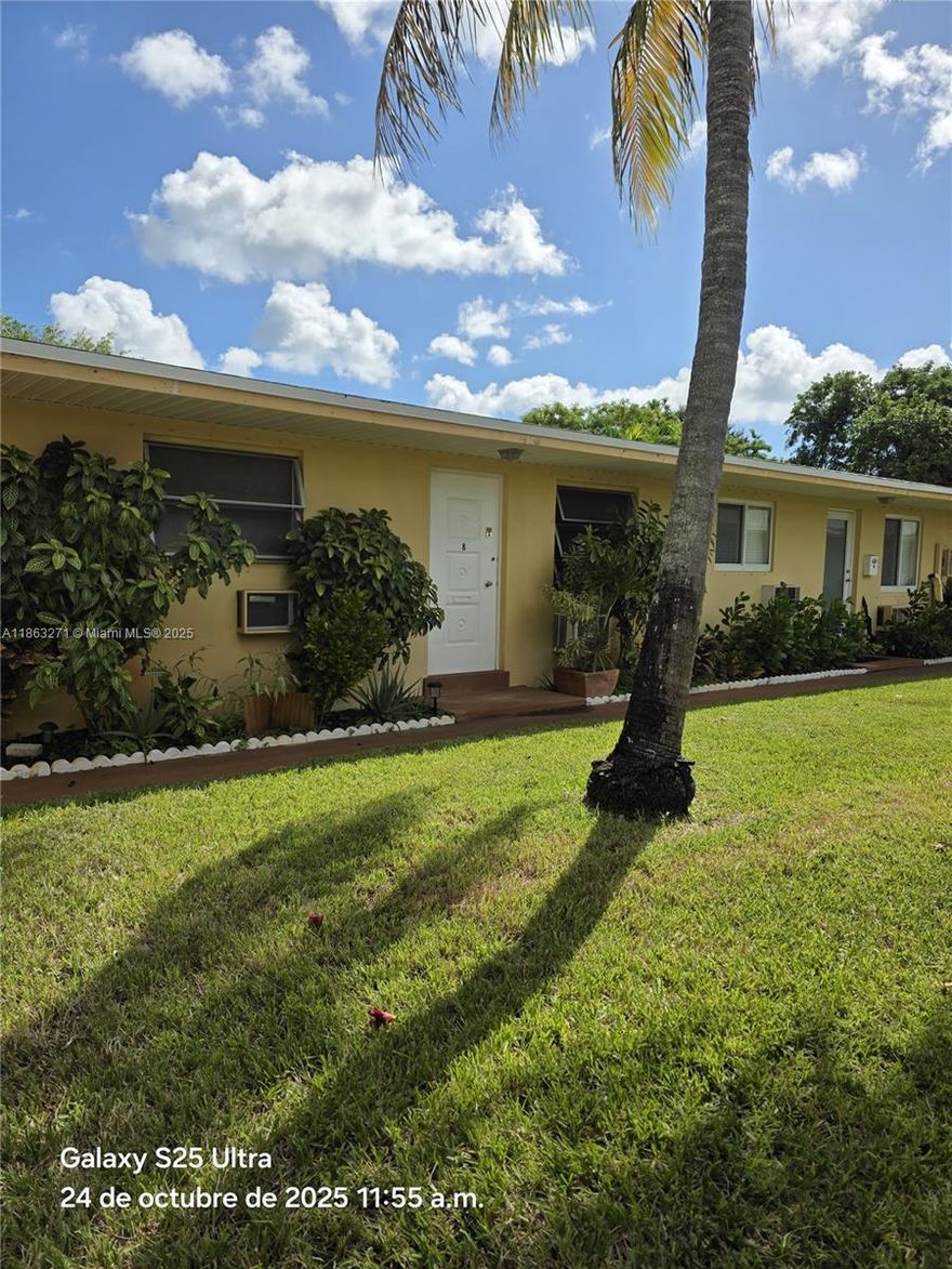 Great opportunity in Hollywood! LEASING ALLOWED & ALL AGES WELCOME! Beautifully updated 1 bed/1 bath, freshly painted last year. Ceramic tile flooring replaced 3 years ago, complete plumbing updated 5 years ago. Kitchen features GE stove/oven, Frigidaire refrigerator & microwave, plus new cabinetry (1 yr) and cedar-lined closet interiors. Bathroom fully renovated last year with a modern “mágico” design. Decorative wall laminates in bedroom & living room add style. Storm shutters, new A/C units in living room & bedroom, and new ceiling fans. Assigned parking. Prime location: 5 min to Hollywood Beach, 0.8 mi to Publix & Walgreens, walking distance to shops, restaurants, parks & transit. Low HOA includes water & exterior maintenance. Perfect as primary residence or investment!