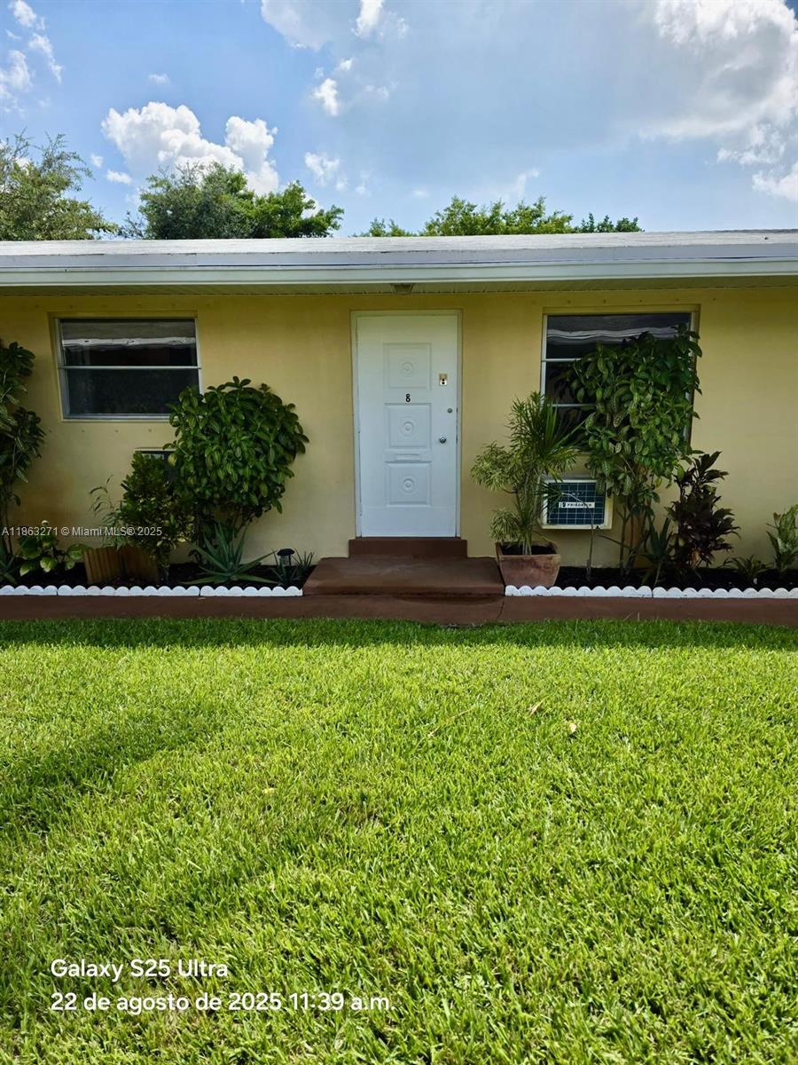 Great opportunity in Hollywood! Beautifully updated 1 bed/1 bath, freshly painted last year. Ceramic tile flooring replaced 3 years ago, complete plumbing updated 5 years ago. Kitchen features GE stove/oven, Frigidaire refrigerator & microwave, plus new cabinetry (1 yr) and cedar-lined closet interiors. Bathroom fully renovated last year with a modern “mágico” design. Decorative wall laminates in bedroom & living room add style. Storm shutters, new A/C units in living room & bedroom, and new ceiling fans. Assigned parking. Prime location: 5 min to Hollywood Beach, 0.8 mi to Publix & Walgreens, walking distance to shops, restaurants, parks & transit. Low HOA includes water & exterior maintenance. Perfect as primary residence or investment!