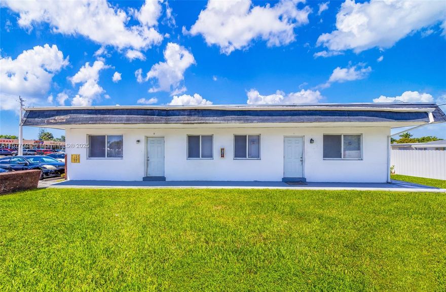 Seller financing available with only 35% down! Introducing 7031 Pembroke Rd, an exceptional fourplex presenting a lucrative investment opportunity. This property features four spacious 1-bed/1-bath units, all currently at full occupancy. Unlock the potential for an impressive $86k annual income by adjusting rents to market rates. The property is designed for efficiency, offering separate electric meters, impact windows, brand new roof and central AC for cost-effective maintenance. Conveniently located on Pembroke Rd, this investment is not only financially promising but also strategically positioned. Parking is hassle-free with 7 parking spaces, and to sweeten the deal, seller financing is available. Don't miss the chance to own this income-generating gem at 7031 Pembroke Rd.