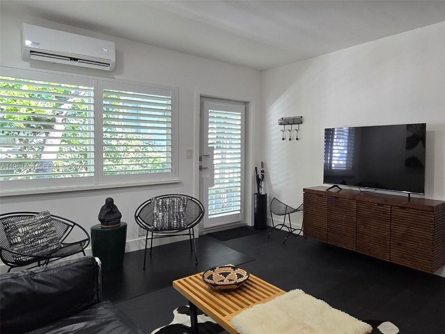 Tastefully fully remodeled studio on the 2nd floor of the Windsor Terrace. New laminate floors throughout, unique quartz countertops, new appliances, wall split unit, bathroom vanity and hurricane impact doors and windows. Option to be purchased partially furnished, washer-dryer on site, and new railings. Live in the heart of South Beach and minutes from Flamingo Park (8-lane lap swimming pool, playground, baseball stadium & soccer field). If you're looking for turn-key ready, look no further, this is the one.