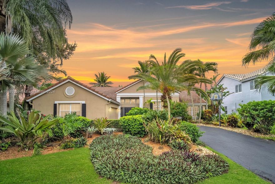 WELCOME TO THIS STUNNING 4-BED, 3-BATH RESIDENCE IN FOREST RIDGE, DAVIE. OFFERING AN IDYLLIC BLEND OF COMFORT AND ELEGANCE. HIGH CEILINGS CREATE A GRAND ENTRANCE WITH VIEWS ALL THE WAY TO THE GARDEN & A SPACIOUS SITTING AREA, ALLOWING FOR AN IMMEDIATE SENSE OF OPENNESS AND CLASS. THE SPACIOUS FAMILY ROOM & OPEN KITCHEN, PERFECT FOR ENTERTAINING. THE KITCHEN IS WELL-EQUIPPED AND FLOWS SEAMLESSLY INTO THE LIVING SPACES & OUTDOOR PATIO AREAS, MAKING IT EASY TO STAY CONNECTED WHILE HOSTING. WITH A LARGE PRIMARY SUITE & THOUGHTFUL SPLIT BEDROOM PLAN THIS HOME IS PERFECT FOR FAMILIES OR HOSTING GUESTS. A BEAUTIFUL TROPICAL BACKYARD OASIS AWAITS, COMPLETE WITH A SPARKLING POOL & EXPANSIVE PATIO PROVIDING AMPLE ROOM FOR OUTDOOR ENTERTAINING OR PEACEFUL RELAXATION. LOW HOA.