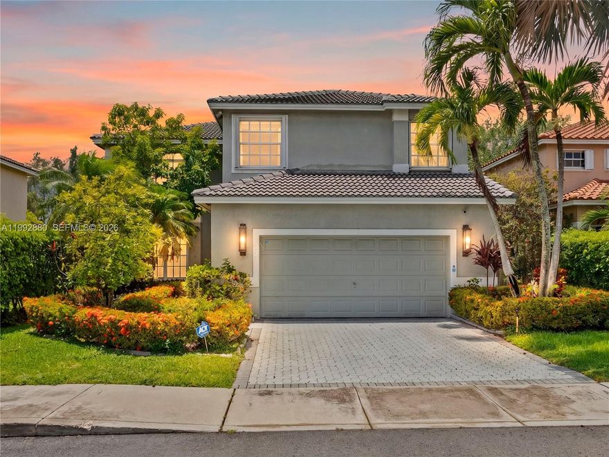 STUNNING LAKEFRONT HOME – 4 BEDROOMS / 2.5 BATHS
Located in the highly sought-after area of Pembroke Pines, this beautifully maintained home offers an kitchen with granite countertops, modernized bathrooms, tile flooring throughout the main living areas, and wood laminate flooring upstairs. The screened backyard and breathtaking lake views—perfect for relaxing or entertaining. Truly a must-see! Roof around 3 years old. Accordion shutters on first and second floor. Backyard has brand new impact windows. Gated community.