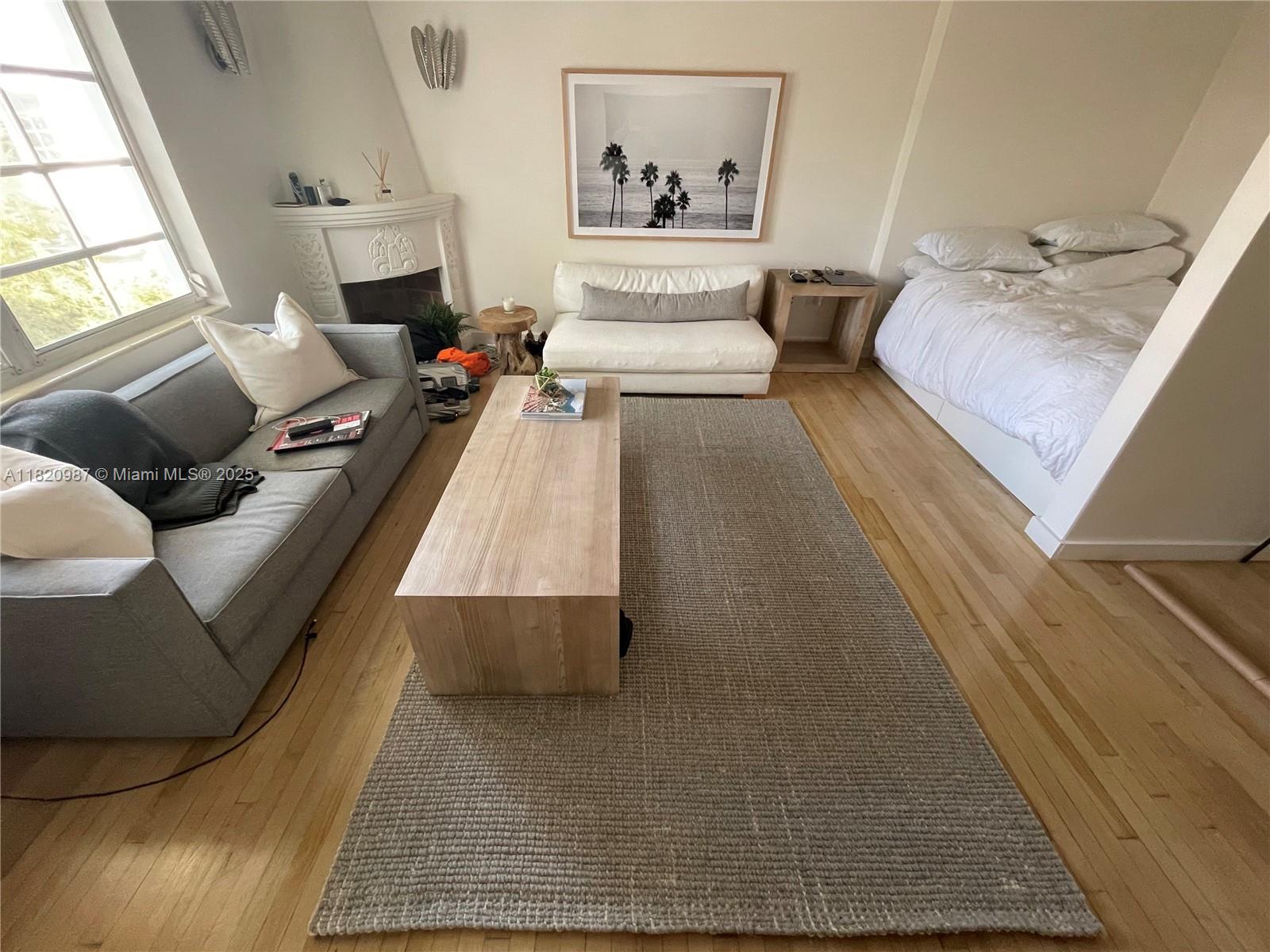 Rare opportunity to own a top-floor, fully furnished and remodeled unit in the world-renowned Española Court! This Jr 1BR studio blends historic charm with modern upgrades—refinished wood floors, renovated kitchen/bath, new central AC, washer/dryer, smart switches, Sonos system, and designer furnishings. Enjoy a quiet garden courtyard view from your semi-private balcony on beautiful, tree-lined Española Way, a peaceful one-way street steps from Lincoln Road, Flamingo Park, the beach, and top restaurants. Boutique 12-unit Art Deco building with new roof, secured entrances, lush landscaping, fantastic management, and strong financials. No assessments. Easy to​​‌​​​​‌​‌​​​‌‌​​​‌‌‌​​‌​​‌‌​​​​ show!