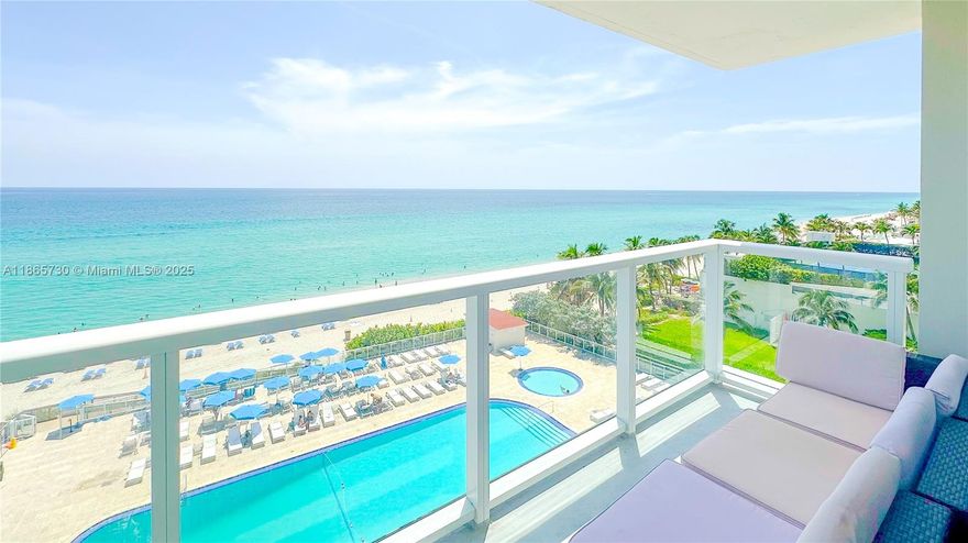 Fully remodeled and furnished corner studio in the heart of Sunny Isles, featuring a rare floorplan with a separate kitchen from the living/sleeping area—a unique upgrade for a studio. Enjoy direct ocean views to the east and sweeping south views from the private balcony. Designed with a modern kitchen, spa-style bathroom, and turnkey furnishings, this unit is ready for use or rental. The building permits short-term rentals up to 6 months, maximizing seasonal income potential, and offers resort amenities including an oceanfront pool with bar, gym, event space, and game areas. With shops, dining, and services right downstairs plus Aventura Mall minutes away, this is a prime investment combining lifestyle and profitability.