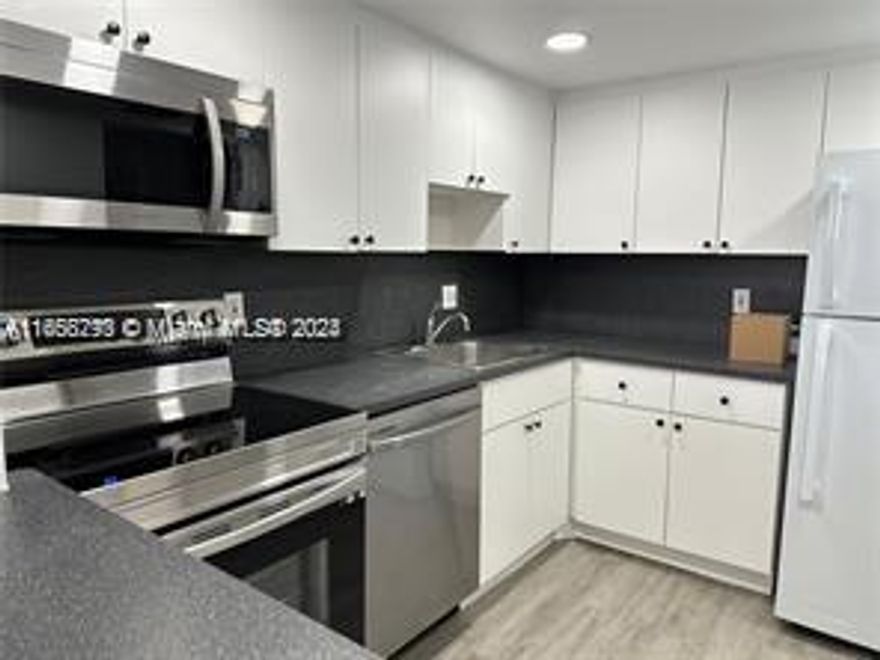 Beautifully renovated floor plan 2/2 apartment with great views. There is one Primary suite, another large 2nd bedroom. Renovated tile floors throughout, flat ceilings, modern open kitchen with new cabinets, counter tops and stainless steel appliances, new bathrooms floors and balcony with city views. Apt can be rented right away. 24
hours security, laundry facilities, pool, storage and covered parking. Excellent location close to Aventura, I-95,
located close to FIU, Johnson and Wales, Berry University, a short distance from Parks, Malls, and Restaurants and
only a short drive to the Beach. Right on BISCAYNE BLVD Across Street from Starbucks, Banks, Restaurants and
minutes from Costco, Publix and the beaches. Make it your home or a great opportunity for Investors.