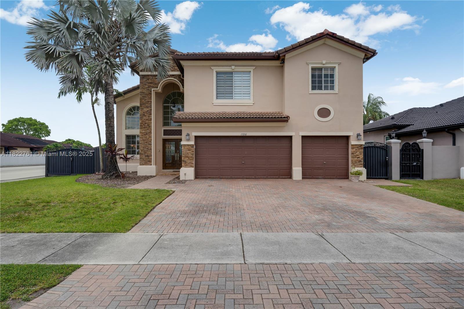 Situated on a generous 7,321 s/f corner lot, this beautifully maintained home features 6 bedrooms and 3 bathrooms across 3,762 total s/f. Enjoy the convenience of a 3-car garage and a sparkling pool, perfect for Florida living. Inside, the home offers soaring ceilings, multiple living areas, and a versatile layout—including a first-floor bedroom and a third garage space ideal for conversion into a private suite, in-law quarters, or potential rental unit. The expansive backyard provides a serene setting for entertaining or relaxing in your own private retreat. Ideally located near FIU, major expressways, top-rated schools, shopping, and dining. This move-in ready gem offers comfort, flexibility, and endless possibilities.