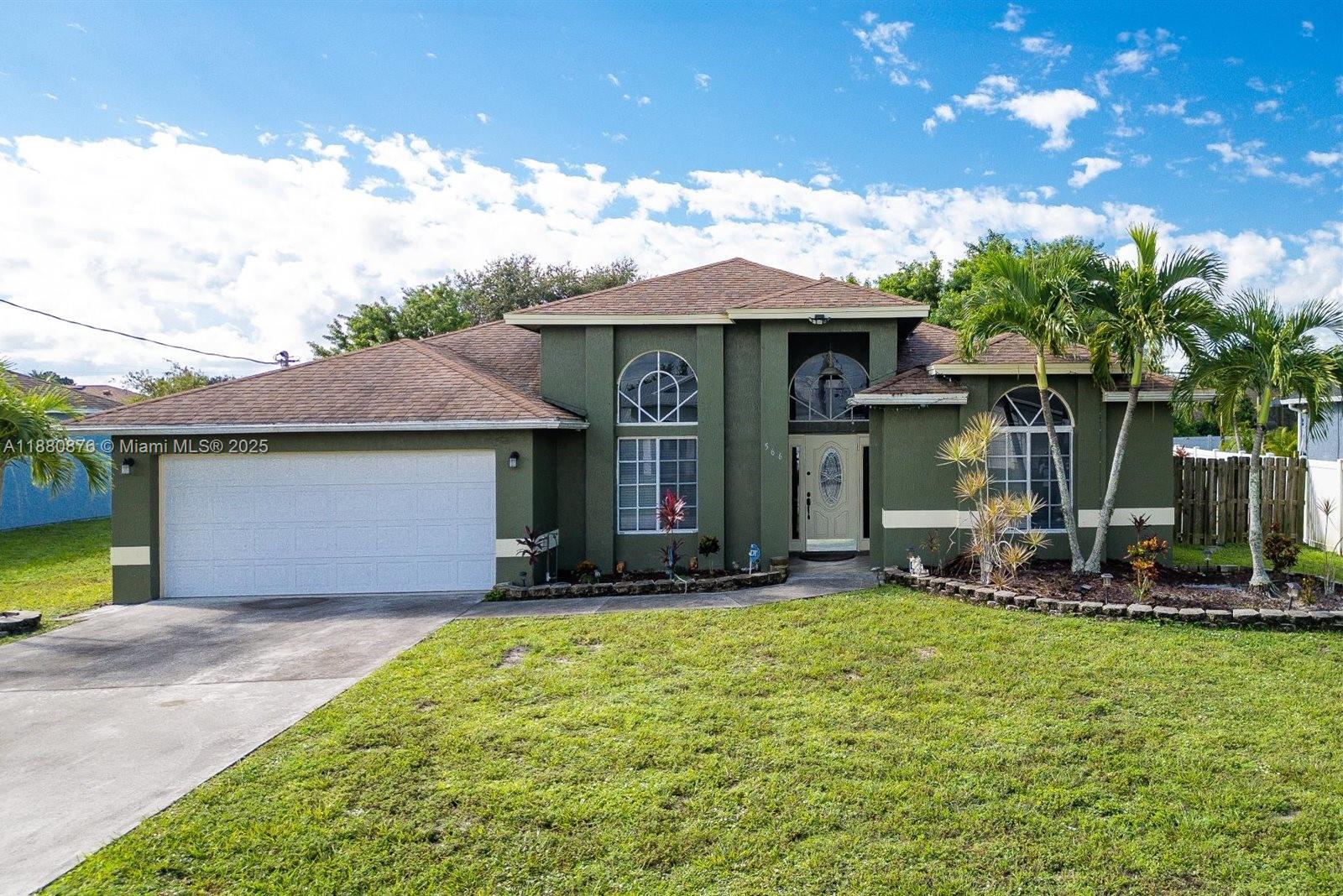 WELCOME HOME!! This extraordinary property offers a spacious and functional layout with 4 bedrooms and 2 bathrooms, blending elegance and comfort for modern living. The home sits in a beautiful neighborhood, conveniently located near local schools, shopping centers, and major thoroughfares. One of its standout features is the big fenced backyard, perfect for family gatherings, pets, and outdoor activities, complete with a dedicated BBQ space ideal for entertaining. Port St. Lucie provides a welcoming community with the perfect balance of serene living and modern amenities. Don’t miss this opportunity and schedule your private showing today. Act quickly, as homes of this caliber don’t stay on the market for long!