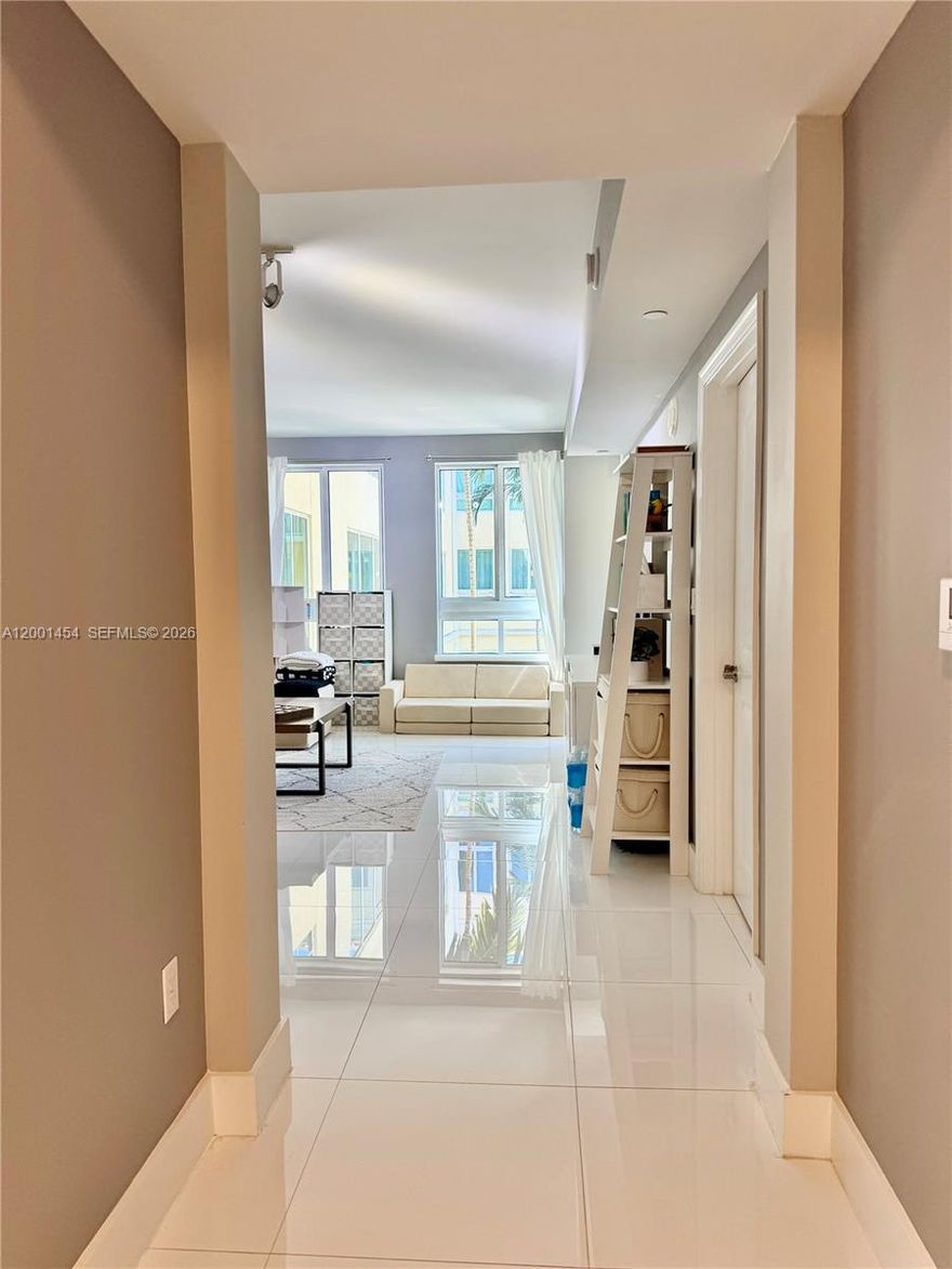 Lowest price in the building.  Do not miss this opportunity.  Welcome to the lively lifestyle of Downtown Dadeland.  Beautiful corner unit awaits you at Toscano Dadeland overlooking the meditation garden.  Updated with tile floors throughout, granite countertops, stainless steel appliances, new washer and dryer, new AC, updated bathroom.  Walking distance to restaurants, shops, Publix all at your doorstep. 
Community offers concierge service, residents club, gym. pool, BBQ area, meditation garden, security, complimentary valet parking. HOA includes basic cable, basic wifi and water, 1 covered parking assigned.