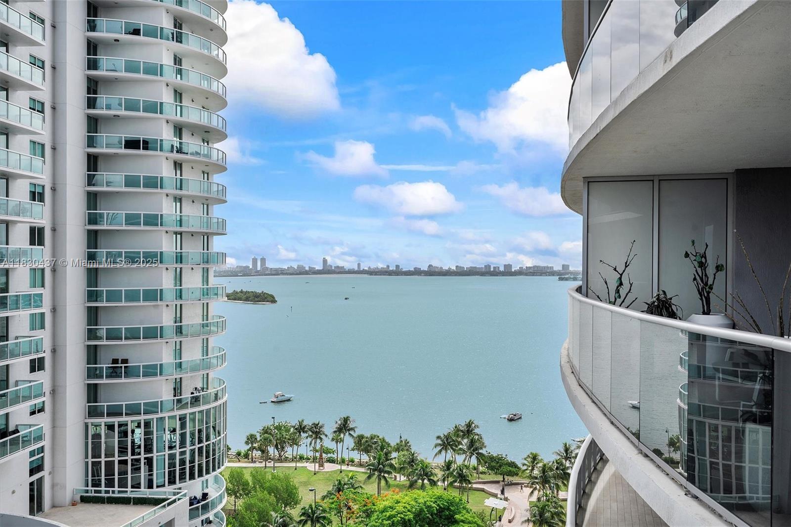 Enjoy partial views of Biscayne Bay and the city skyline from this 1-bedroom, 1.5-bath condo in Aria on the Bay. This thoughtfully designed 759 sq ft residence offers newer porcelain tile (2020), hurricane tested sliding doors, and a modern layout in a sought-after waterfront building directly across from Margaret Pace Park. The community features an impressive list of amenities, including sunrise and sunset heated pools, a Bay-facing hot tub, BBQ area, spa, sauna, steam room, fitness center, yoga and Pilates studio, business center, private movie theater, playroom, and a resident lounge with a party room. Live with convenience, comfort, and vibrant surroundings all in one place.