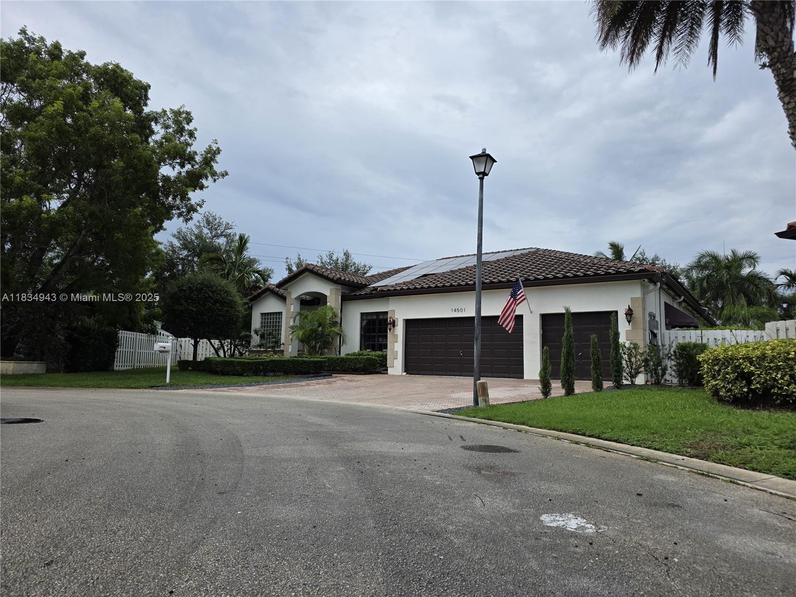 Gorgeous home on a cul-de-sac and with the largest lot in the community! This wonderful abode includes an amazing living space with formal dining, a large family room, and spacious bedrooms. A huge master suite with sitting or office area, double closets, vanity, dual sinks, soaking tub with jets, and a largestanding shower. BRAND NEW ROOF and Solar Panels that save you money every month. Stunning kitchen with plenty of cabinets and counterspace, and a cooking island with a glass stove top. Outside, an awe-inspiring backyard oasis with a swimming pool, covered patio set up for entertainment, and ample space for the entire family to enjoy the beautiful year-round weather. Located in a well-maintained community near everything you need, from shops to easy commuting!