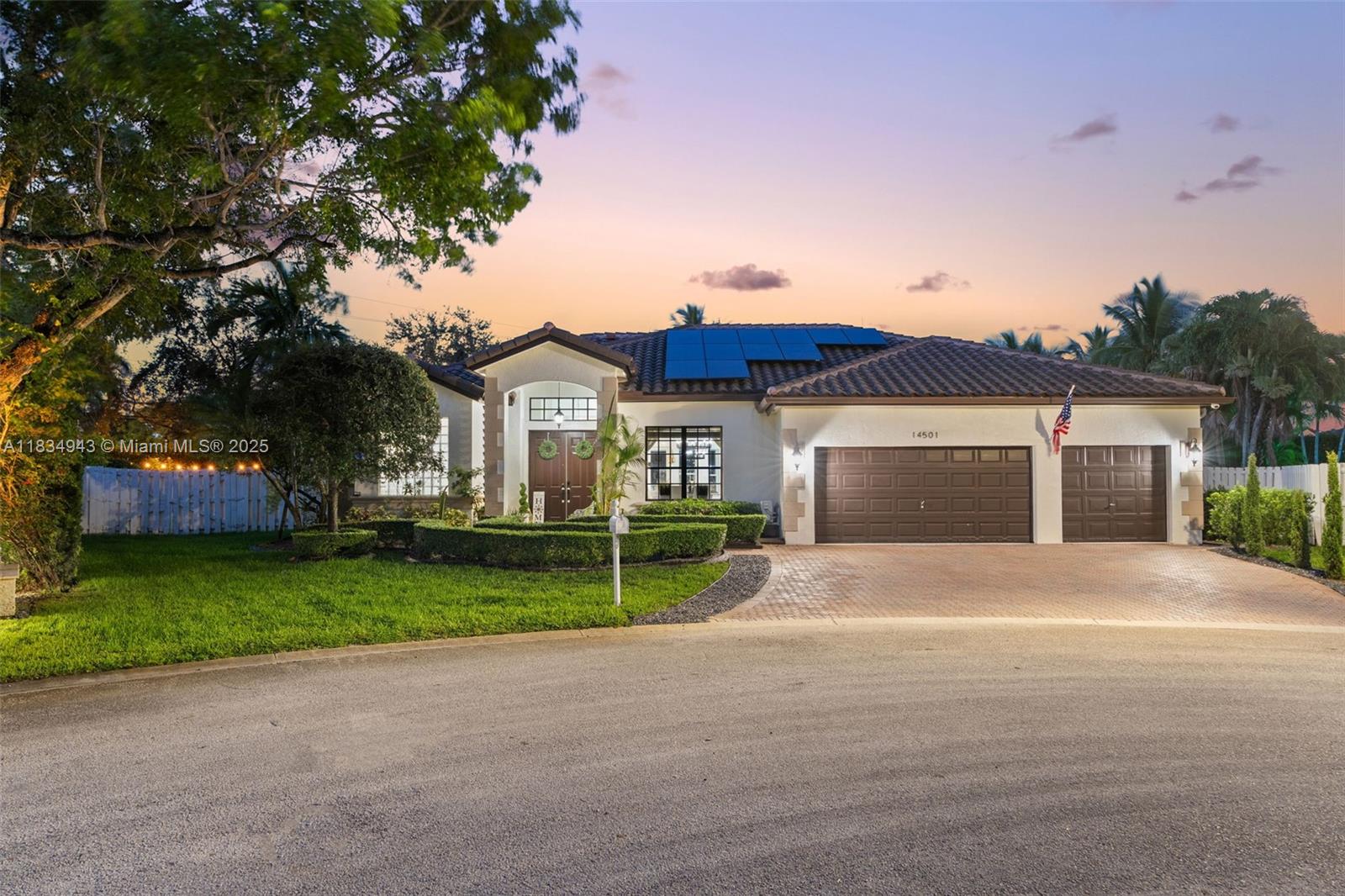 Stunning Cul-de-Sac Home on the Largest Lot in the Community! Enjoy a spacious layout with formal dining, a bright kitchen featuring white granite countertops, a glass cooktop island, and plenty of cabinets. Open family room and generously sized bedrooms provide comfort and flow.
Retreat to the large primary suite with sitting/office area, dual closets, vanity, double sinks, jetted soaking tub, and oversized walk-in shower. NEW ROOF for added value and peace of mind.
Step outside to a true backyard paradise—pool, covered patio built for entertaining, $45K Tiki Hut, and room for the whole family to enjoy South Florida’s year-round sunshine.
Located in a well-kept community close to shops, dining, schools, and major roads. Spacious, stylish, and ready to welcome you home!