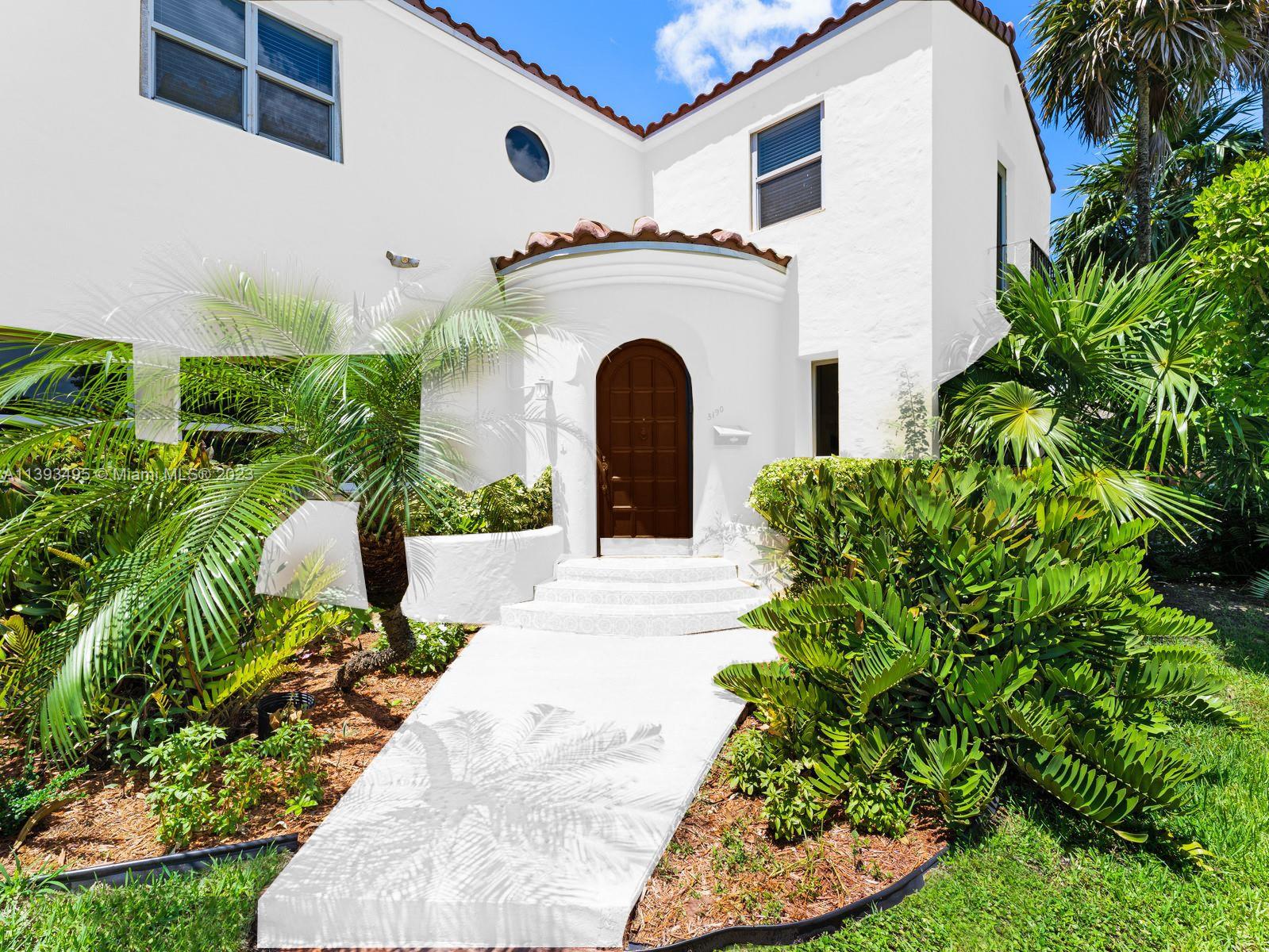 This elegant home is waiting to be restored to its splendor with expansive rooms and natural light throughout. The main living area has a beautiful stone fireplace and formal dining room. Your guests will enjoy a private 1 bed/ 1 bath guest house with private entrance. The outdoor area has an extensive deck and gazebo ideal for entertaining. This property is on a corner lot centrally located and walking distance to shops, restaurants, schools, beaches, houses of worship and a short drive to South Beach, Design District, Wynwood, Brickell, downtown Miami, museums and airport.
Additional Upgrades: new roof, impact windows.