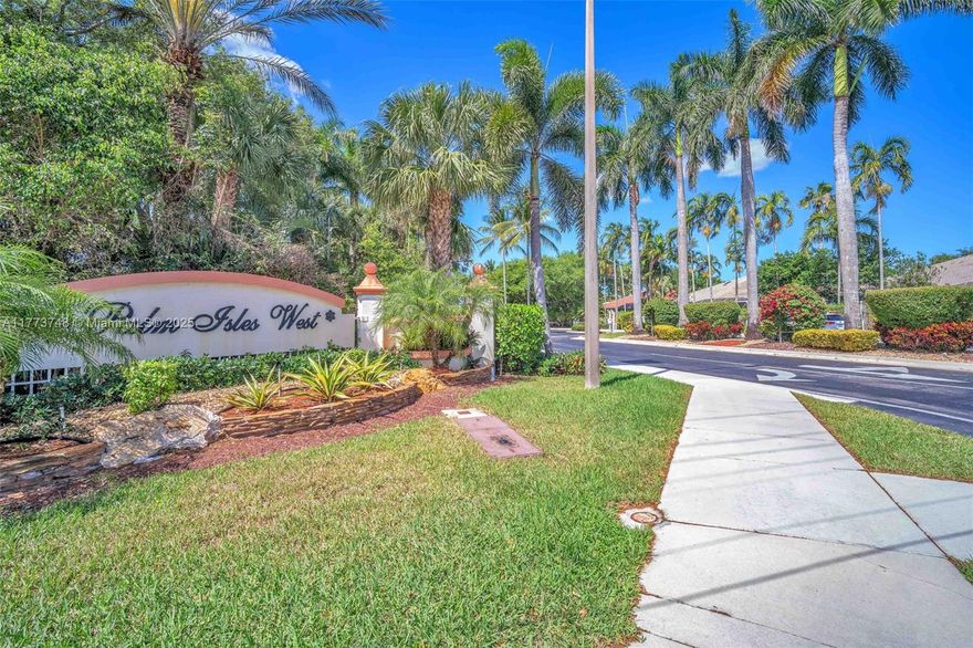 Discover the charm and comfort of this beautifully maintained 3-bedroom, 2-bathroom villa, located in the highly sought-after, 55+ gated community of Palm Isles West. This inviting home offers 1,440 sq. ft. of well-designed living space on a 5,062 sq. ft. lot.  The open-concept floor plan features a modern kitchen, a spacious living room, and a cozy screened-in patio.  Additional amenities include a one-car garage for added convenience.  Enjoy the resort-style lifestyle with access to incredible community amenities, including a clubhouse, multiple swimming pools, and a fully-equipped fitness center. Perfectly situated in a vibrant community, this villa offers a blend of comfort, convenience, and recreation.  Make the move to Palm Isles West and experience the lifestyle you deserve!