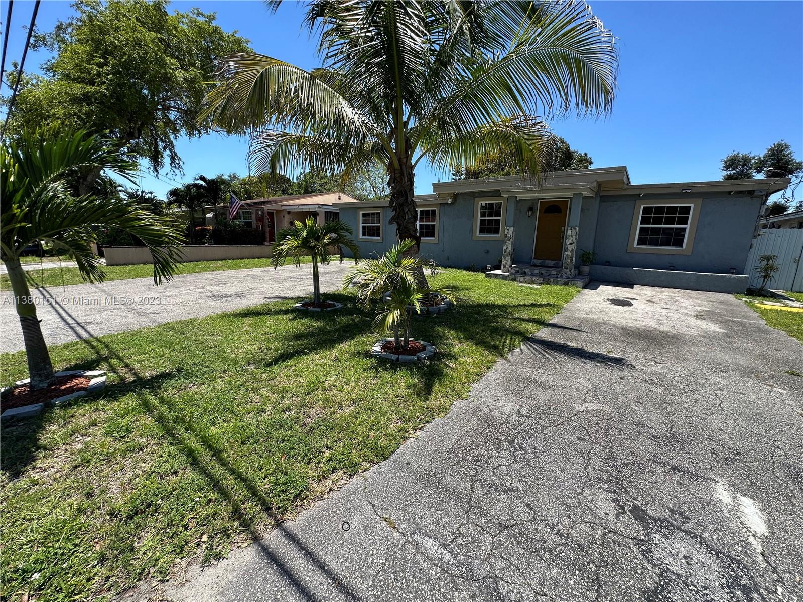 Beautifully single family house, 3/2, Centrally located, just a few minutes away from Hard Rock Casino, Hollywood Beach, major expressways, great schools, hospital, shopping and restaurants. Move right into this single family home or make it a GREAT INCOME OPPORTUNITY or it could also be used as an excellent Airbnb vacation rental. SEPARATE GUEST/IN-LAW QUARTERS 1/1 CURRENTLY GENERATES $1,600 PER MONTH. No HOA and no restrictions. Brand new stainless steel appliances. Roof is only four years old. LARGE fully fenced yard with Plenty of room for any of your outdoor storage necessity. Plenty of room to build a pool. Avocado and Mangos tree. This home features two separate entrances allowing for easy private entry for guests. Tons of potential. Motivated seller! Will not last!