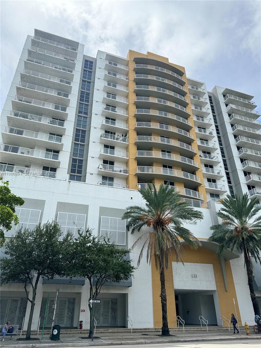 Spacious and bright 2-bedroom, 2-bath condo located in Brickell Vista at 900 SW 8th St, Unit 604. This well-maintained unit features an open living and dining area, large private balcony with city views, and plenty of natural light. The kitchen appliances and ample cabinet space, and the unit includes an in-unit washer and dryer for convenience.

Generous bedrooms with good closet space and a functional split floor plan ideal for privacy. One assigned parking space included.

Brickell Vista is a secure, well-maintained building offering amenities such as a swimming pool, fitness center, and secured lobby. Centrally located just minutes from Brickell, Downtown Miami, major highways, restaurants, shopping, and entertainment. Enjoy the vibrant lifestyle of Miami while living in a quiet and convenient location. Easy to show.