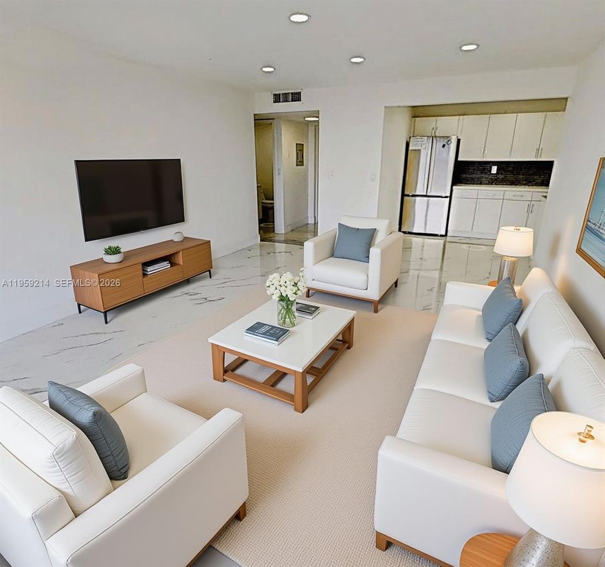 Experience the perfect blend of comfort and convenience in this beautifully maintained residence located in the heart of North Miami Beach. This bright and airy unit features a thoughtful layout designed to maximize space and natural light, offering a serene retreat from the bustling city. The living area flows seamlessly into a functional kitchen, making it an ideal setting for both quiet evenings and hosting friends. With its well-proportioned rooms and modern touches, this home provides a stylish canvas for those looking to enjoy the best of South Florida living. 

The location is truly unbeatable, situated just minutes from the vibrant shopping and dining destinations of Aventura and the sun-drenched shores of Sunny Isles Beach. Nestled within a peaceful community that offers essential amenities and lush surroundings, this property represents an incredible opportunity for first-time home buyers or savvy investors looking to secure a piece of prime real estate in a rapidly growing area. Some images in this listing have been virtually staged to better illustrate the potential layout and spatial possibilities of the home, intended for conceptual purposes only.