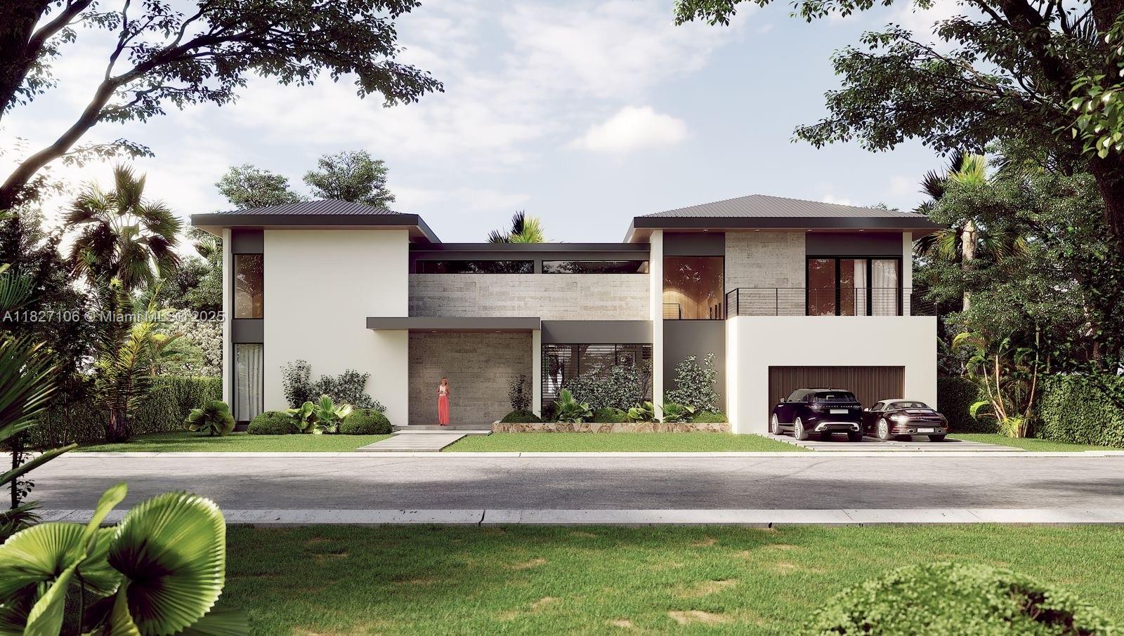 Located in one of Miami's most desirable neighborhoods this 6-bedroom, 7.5-bathroom modern masterpiece is the ultimate entertainer’s dream. Soaring 11-ft ceilings and expansive windows flood the home with natural light, highlighting the elegant Spanish grey tile flooring throughout the first level and bathrooms. Second floor feat engineered Spanish wood, creating a warm yet sophisticated ambiance. Every bedroom is en-suite with spacious walk-in closets, offering privacy and luxury for all. The chef’s kitchen features custom Italian cabinetry by Scavolini, premium Gaggenau appliances, and a high-end summer kitchen designed by John Michael Studios—perfect for indoor-outdoor living. Enjoy a saltwater heated pool, full smart home automation wiring, and seamless designer finishes throughout.