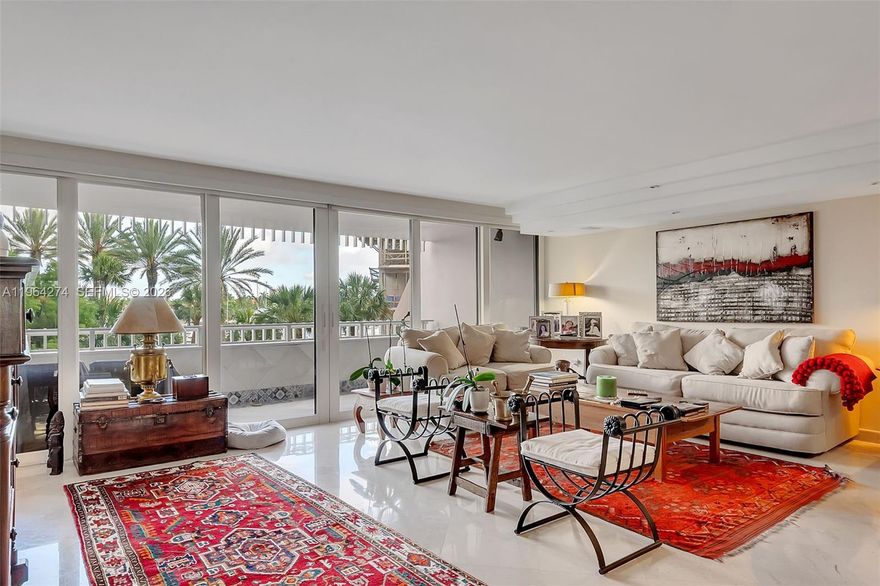 Wonderful 2 bdrm/ 2 bath condo in the unique & special, waterfront community of Grove Isle in Coconut Grove. Old world charm & sophistication welcome you as you pull up to the valet attended entrance. Beautiful, ornate common areas w/ full-time concierge, pool, & tennis cts. This lovely condo has a spacious, open living area w/ dining rm. Custom kitchen feat. stainless appliances, granite countertops, wood cabinetry, eat-in bar. Split bdrm plan w/ private primary suite & large bath w/ soaking tub, shower, dual sinks, walk-in closet. 2nd bdrm could also be used as a den or office. Lovely balcony w/ views of the marina. Residents will have full enjoyment of the luxury amenities at Vita at Grove Isle,  including a spa, fitness center & more, scheduled for completion in early 2026. 2 parking spaces.