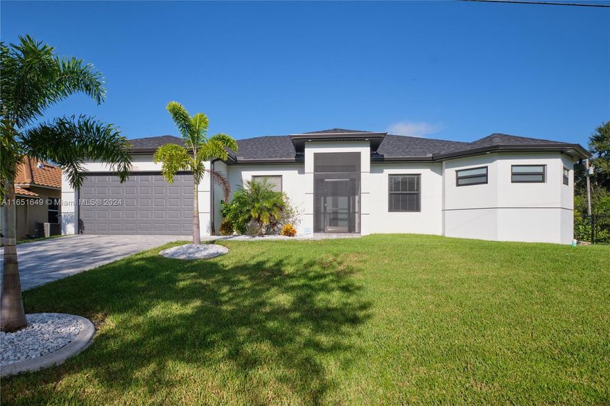 Welcome to your dream oasis! This stunning new construction pool home offers direct Gulf access and is perfectly situated on an oversized corner lot, providing ample space and privacy. With 3 bedrooms, 2 bathrooms, plus a den, this luxurious home is designed for both comfort and style