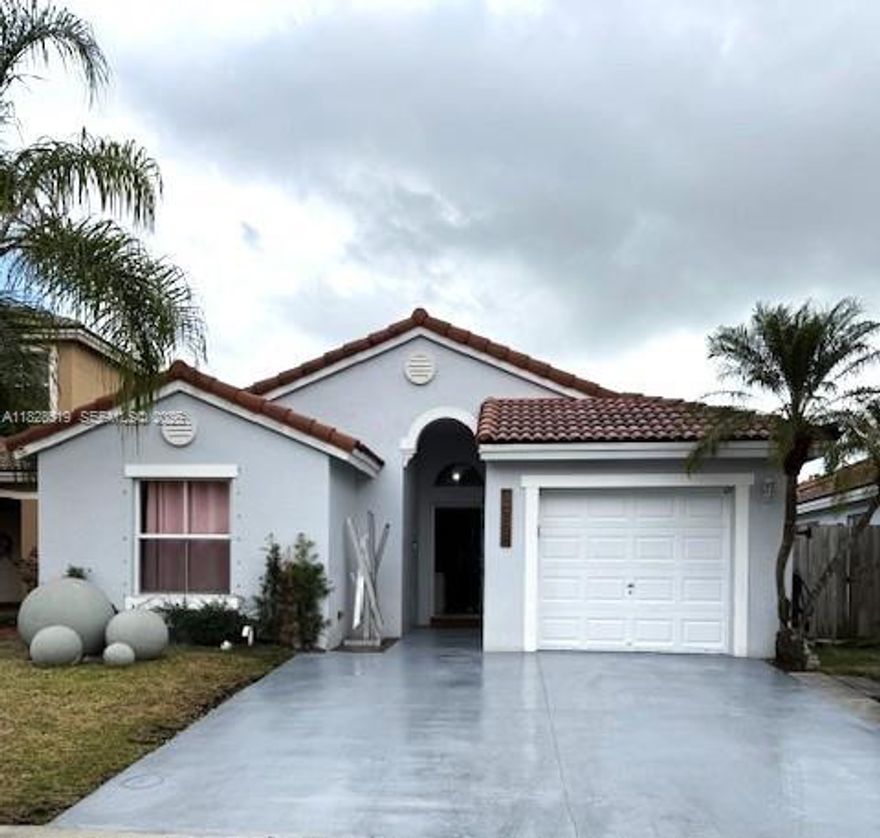 Great single family home in the shores at Keys gate. Larger model 3 bedrooms and 2 baths with an additional room for office or 4th bedroom. Updated kitchen cabinets, tile floors throughout and laminate wood floor in bedrooms. Full remodeled bathroom with shower, Newer A/C system with warranty through 2029 and new tankless water heater. This home has a lot of extras, it's smart wired with cameras and has outdoor lighting throughout. Relax and enjoy your time in the back covered patio with a full outdoor kitchen with fans and lighting ,great for entertaining. Complete hurricane shutters, extra storage areas and more. Maintenance fee includes; High speed broadband internet, Cable TV and ADT alarm service. Easy to show call listing agent.