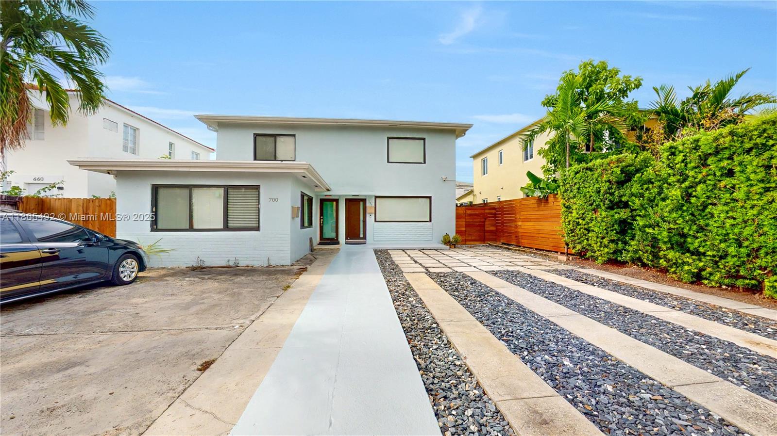 This beautiful 3-bed, 2-bath townhouse has been thoughtfully updated with custom impact windows. The windows also feature custom privacy and blackout treatments for privacy & natural sunlight, as well as custom interior trims. Other features are renovated bathrooms, all new interior doors and frames, updated electrical system, tankless water heater, central A/C system, outdoor shower for beach days, it also features a custom fence for privacy. Come and enjoy time with family and friends as the lovely backyard space features a custom brick BBQ that's great for entertaining, as well as a separate laundry closet. In the front you’ll also find parking space for 4 vehicles in your driveway. One of the best perks of this home is that there are no HOA or dues that need to be paid!
